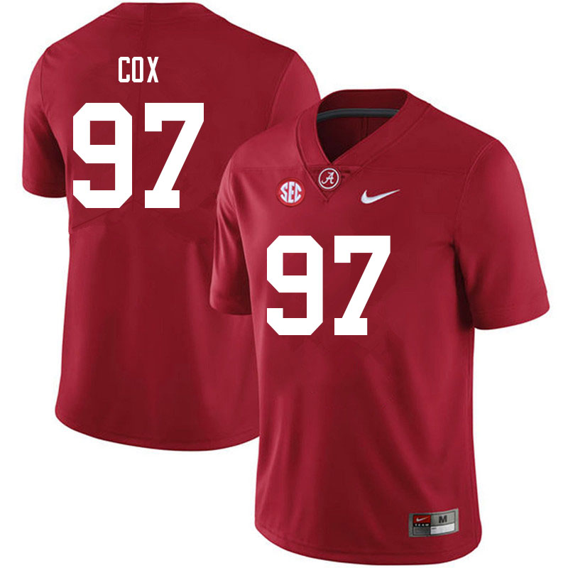 Alabama Crimson Tide Men's Keelan Cox #97 Crimson NCAA Nike Authentic Stitched 2021 College Football Jersey XK16C04VY